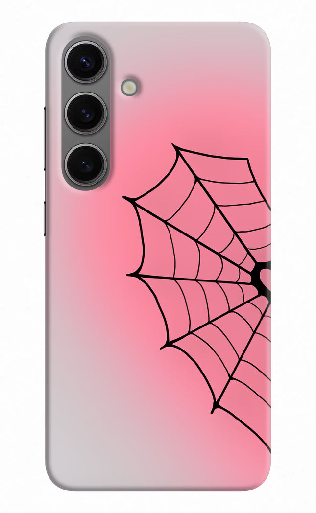 Pink Web Samsung S24 Hard Case Back Cover by Casekaro