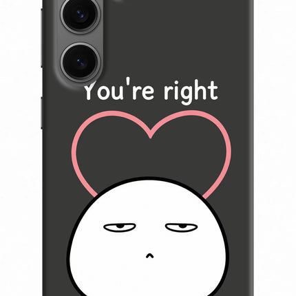 You're Right Samsung S24 Hard Case Back Cover by Casekaro