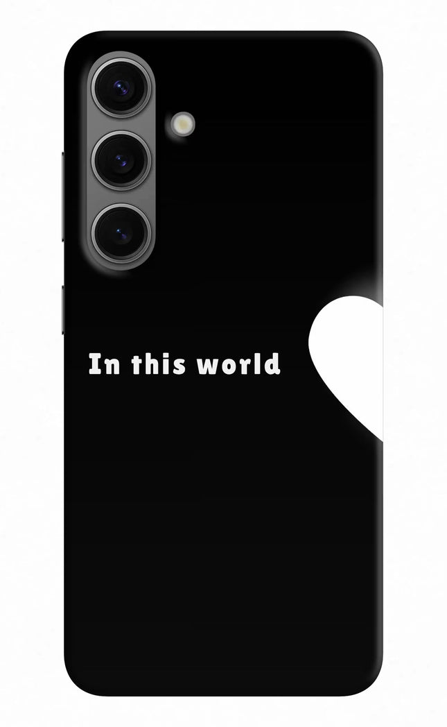 This World Samsung S24 Hard Case Back Cover by Casekaro