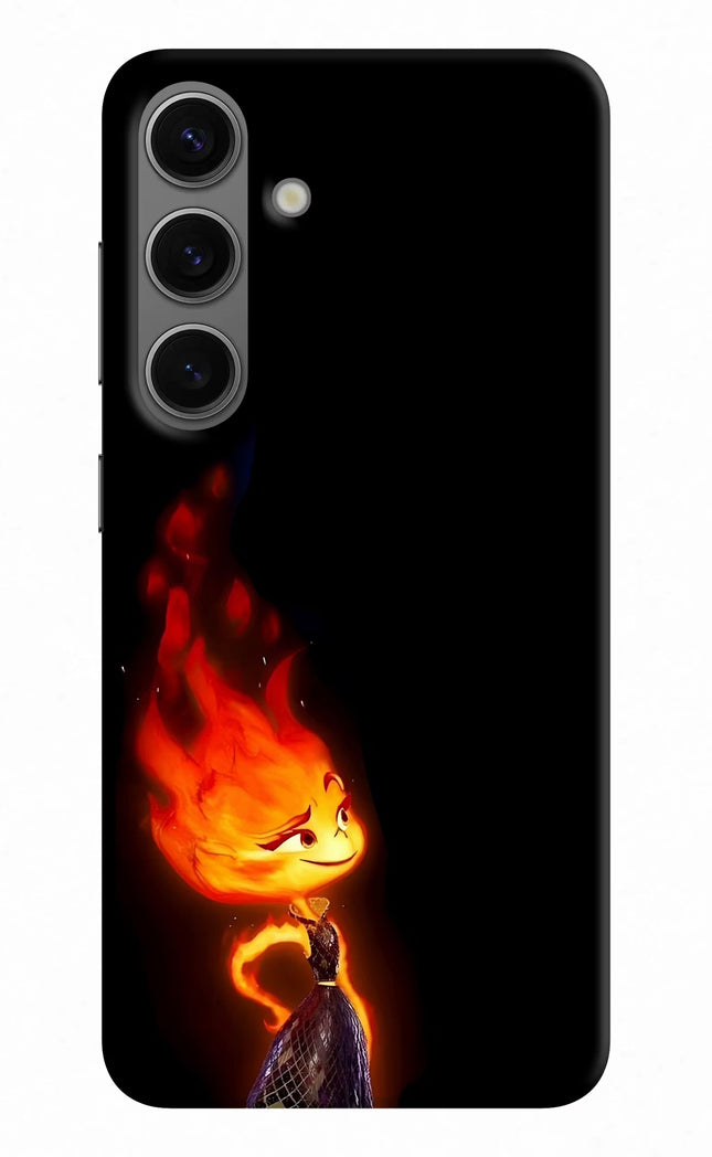 Ember Flame Samsung S24 Hard Case Back Cover by Casekaro
