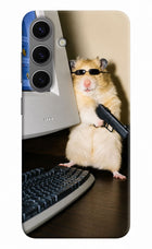 Hacker Hamster Samsung S24 Hard Case Back Cover by Casekaro
