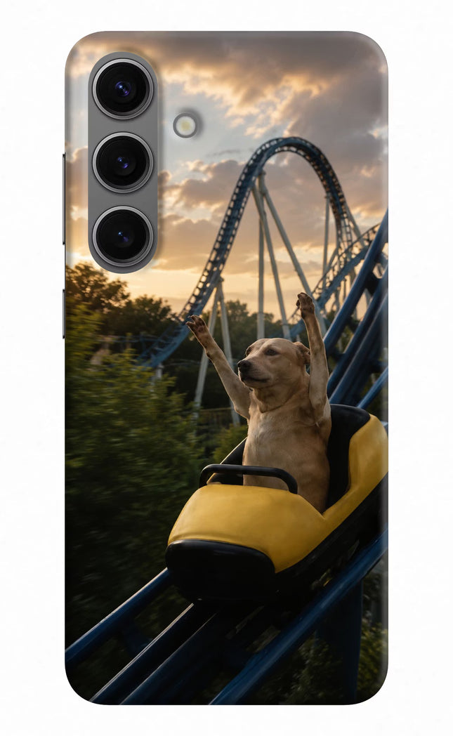 Rollercoaster Dog Samsung S24 Hard Case Back Cover by Casekaro