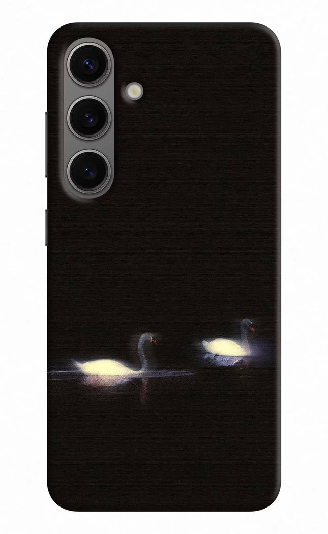 Silent Swans Samsung S24 Hard Case Back Cover by Casekaro