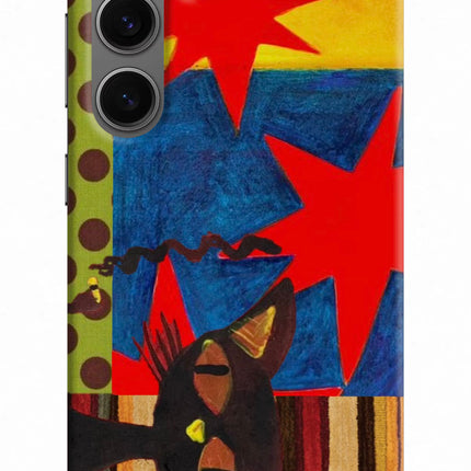 Pop Cat Samsung S24 Hard Case Back Cover by Casekaro