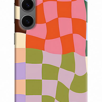 Wavy Grid Samsung S24 Hard Case Back Cover by Casekaro