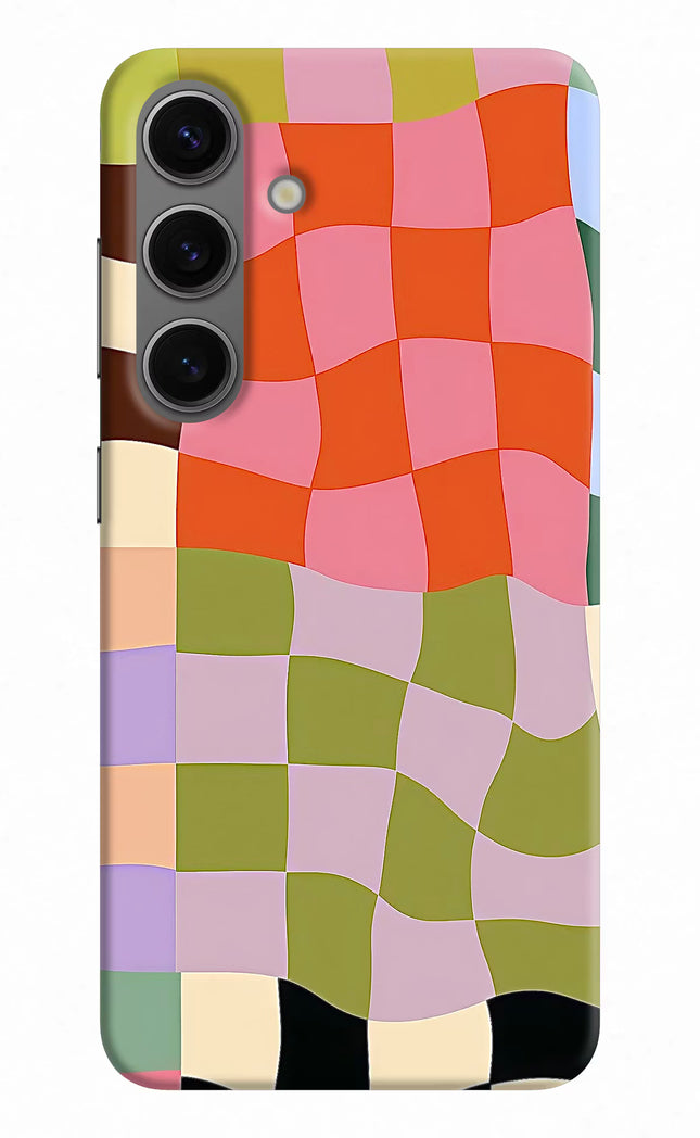 Wavy Grid Samsung S24 Hard Case Back Cover by Casekaro