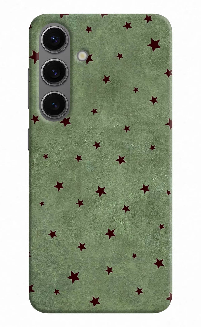 Green Stars Samsung S24 Hard Case Back Cover by Casekaro