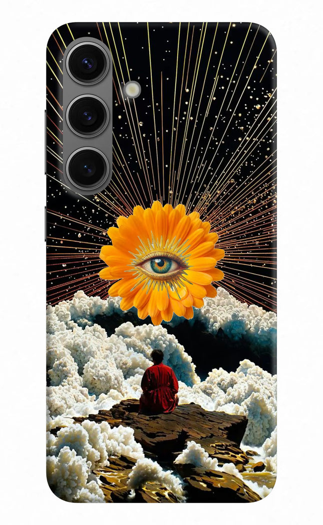 Cosmic Flower Samsung S24 Hard Case Back Cover by Casekaro