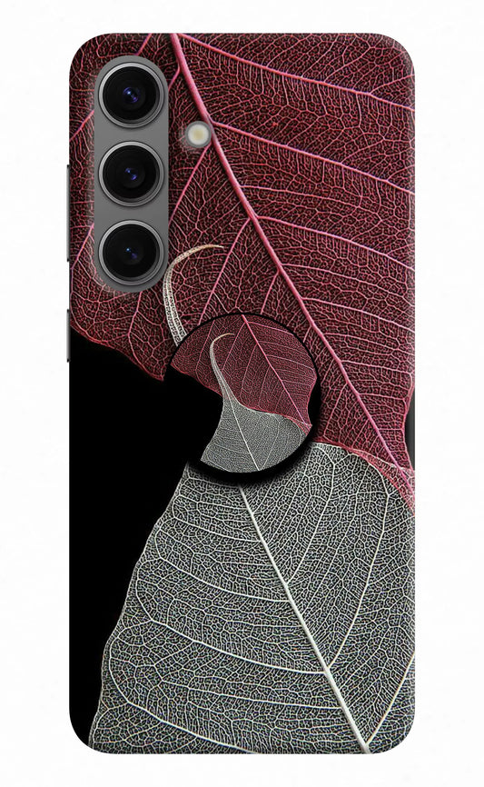 Leaf Pattern Samsung S24 Pop Case by Casekaro