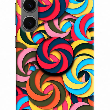 Spiral Pattern Samsung S24 Pop Case by Casekaro