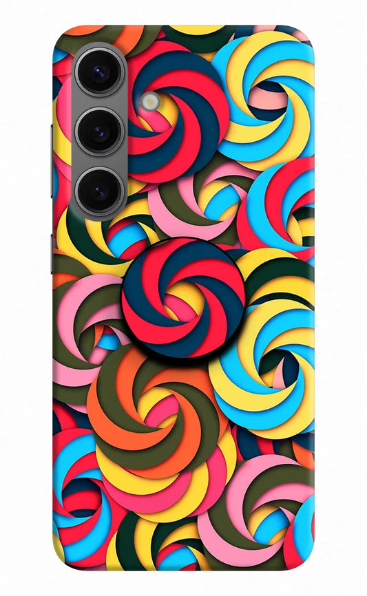 Spiral Pattern Samsung S24 Pop Case by Casekaro
