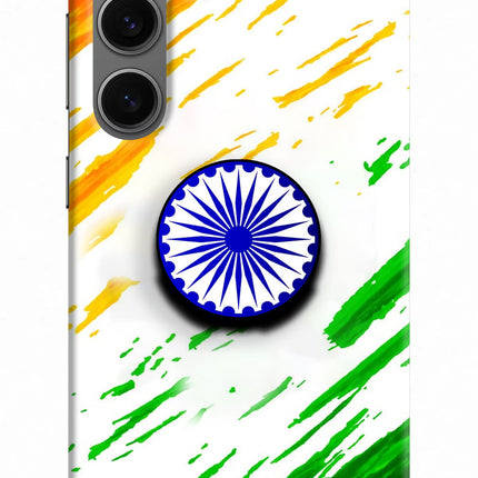 Indian Flag Ashoka Chakra Samsung S24 Pop Case by Casekaro