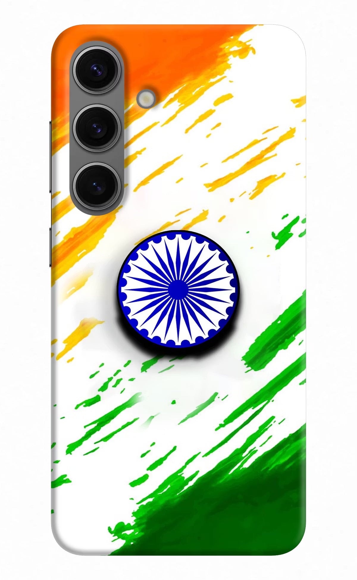 Indian Flag Ashoka Chakra Samsung S24 Pop Case by Casekaro