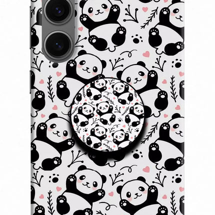 Cute Panda Samsung S24 Pop Case by Casekaro