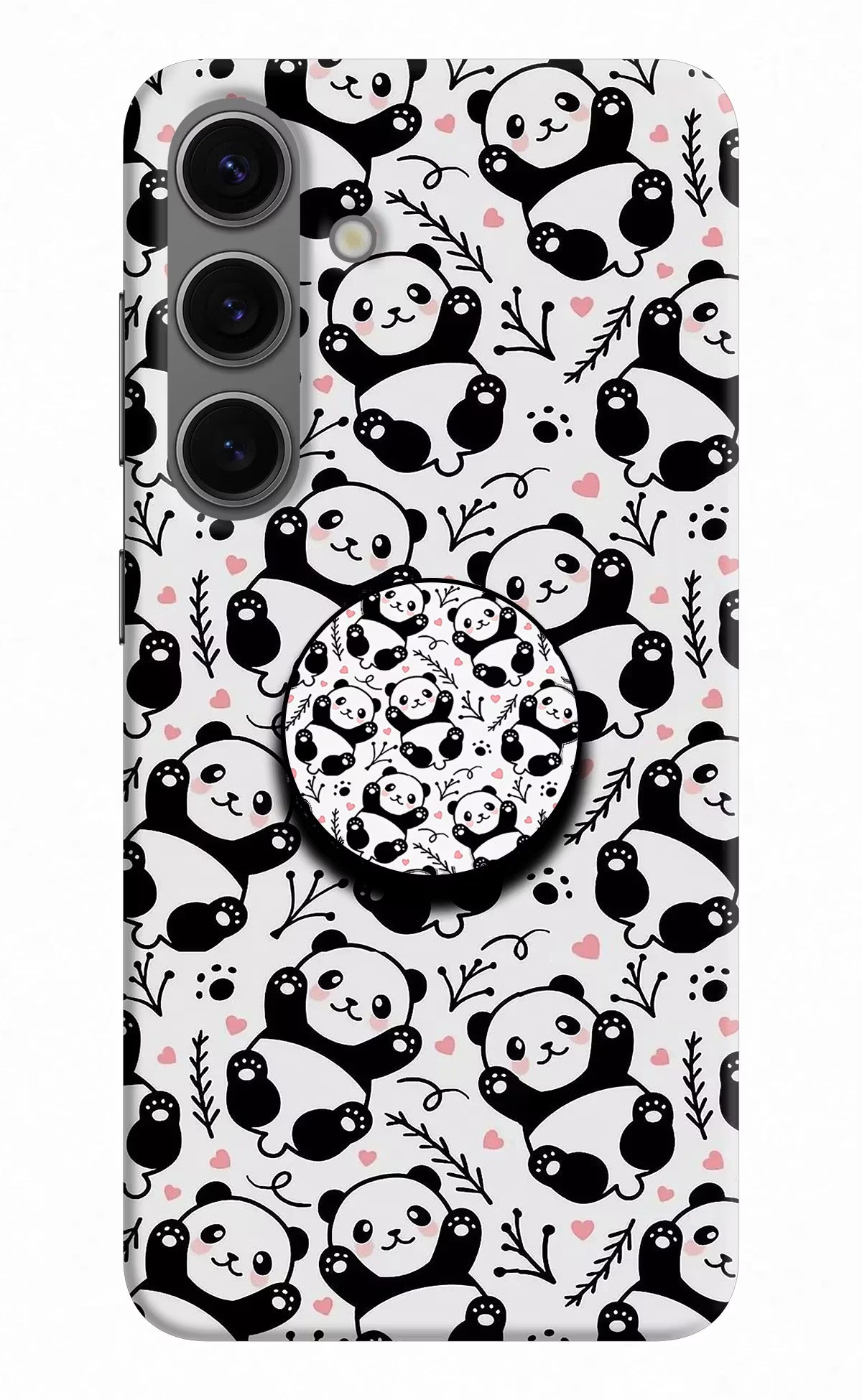 Cute Panda Samsung S24 Pop Case by Casekaro