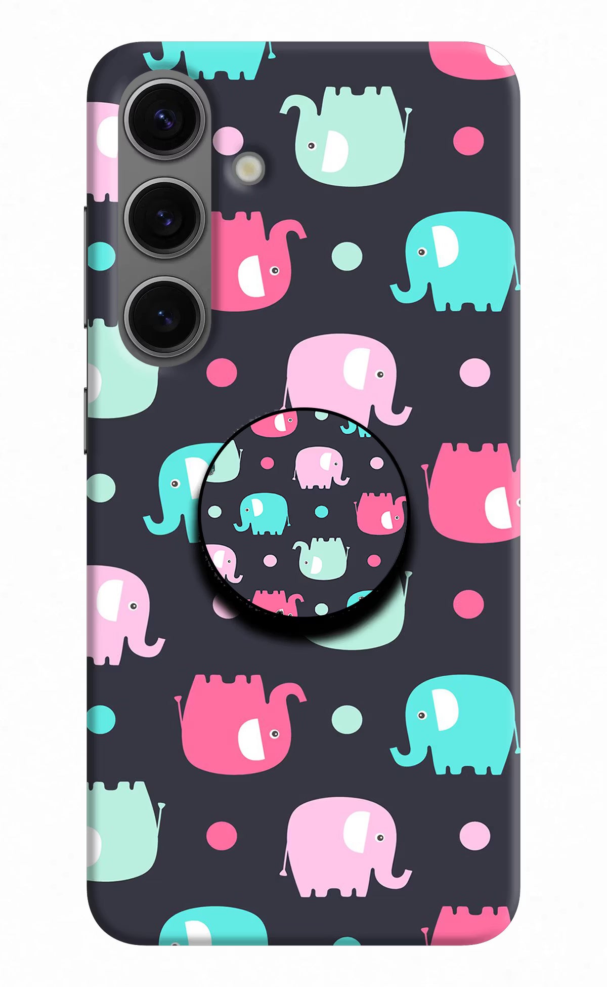 Baby Elephants Samsung S24 Pop Case by Casekaro