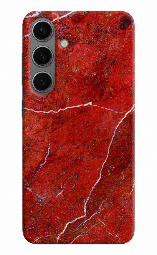 Red Marble Design Samsung S24 Plus Hard Case Back Cover by Casekaro