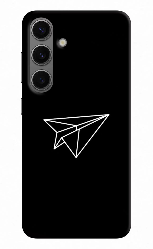 Paper Plane White Samsung S24 Plus Hard Case Back Cover by Casekaro