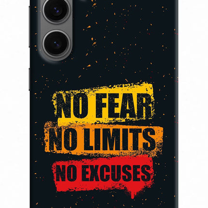 No Fear No Limits No Excuse Samsung S24 Plus Hard Case Back Cover by Casekaro