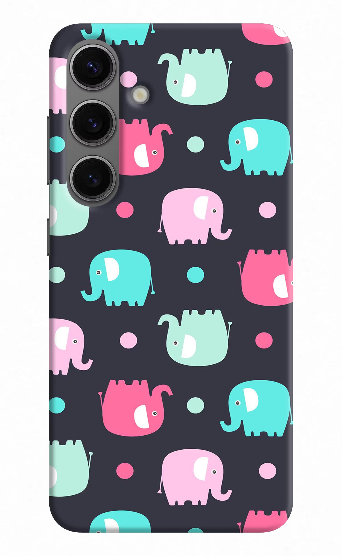 Elephants Samsung S24 Plus Hard Case Back Cover by Casekaro