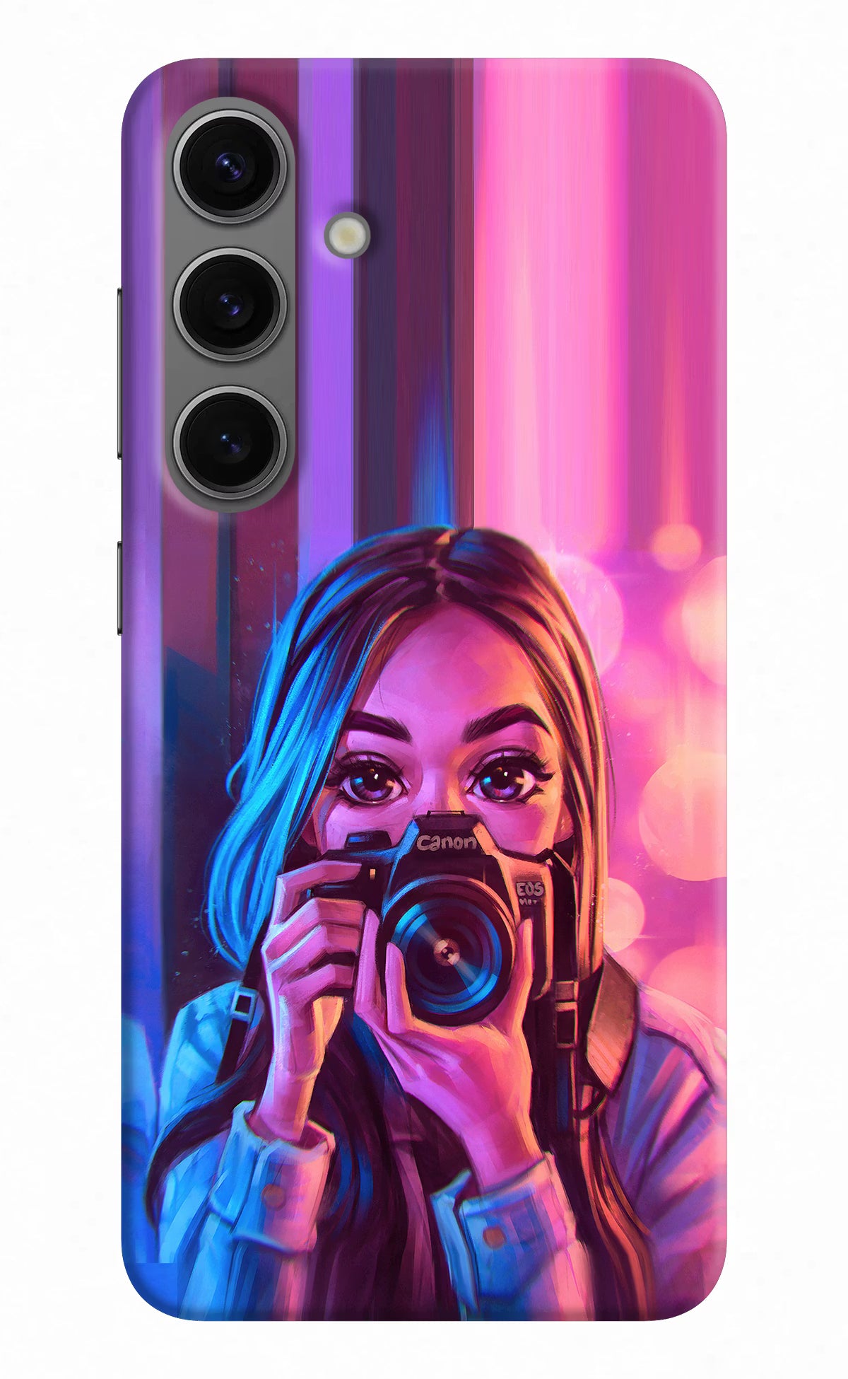 Girl Photographer Samsung S24 Plus Hard Case Back Cover by Casekaro