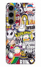 Sticker Bomb Samsung S24 Plus Hard Case Back Cover by Casekaro