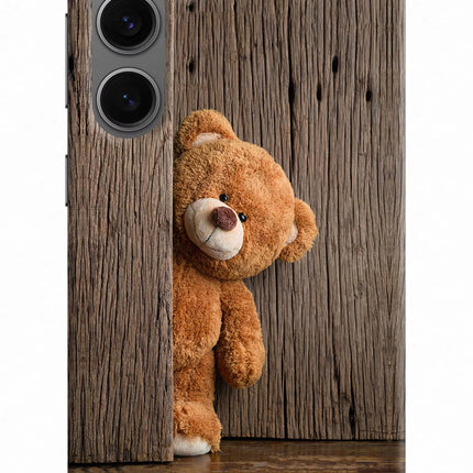Teddy Wooden Samsung S24 Plus Hard Case Back Cover by Casekaro