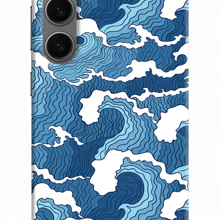 Blue Waves Samsung S24 Plus Hard Case Back Cover by Casekaro