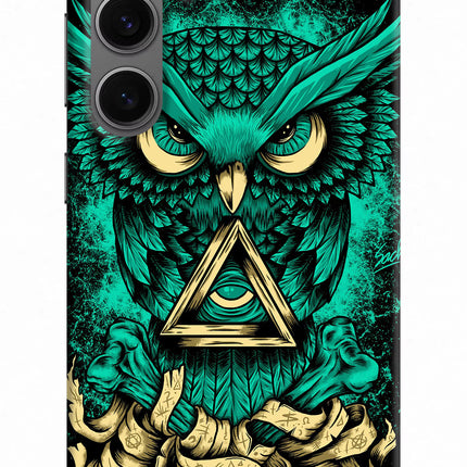 Green Owl Samsung S24 Plus Hard Case Back Cover by Casekaro