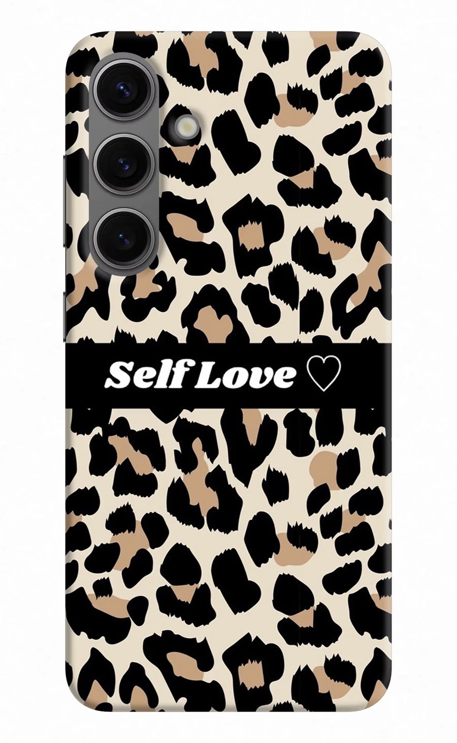 Leopard Print Self Love Samsung S24 Plus Back Cover, Hard case