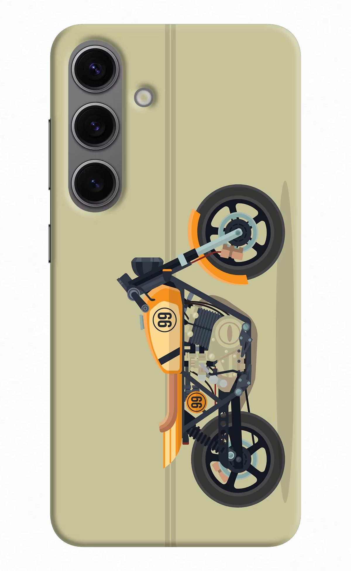 Vertical Speedster Samsung S24 Plus Hard Case Back Cover by Casekaro