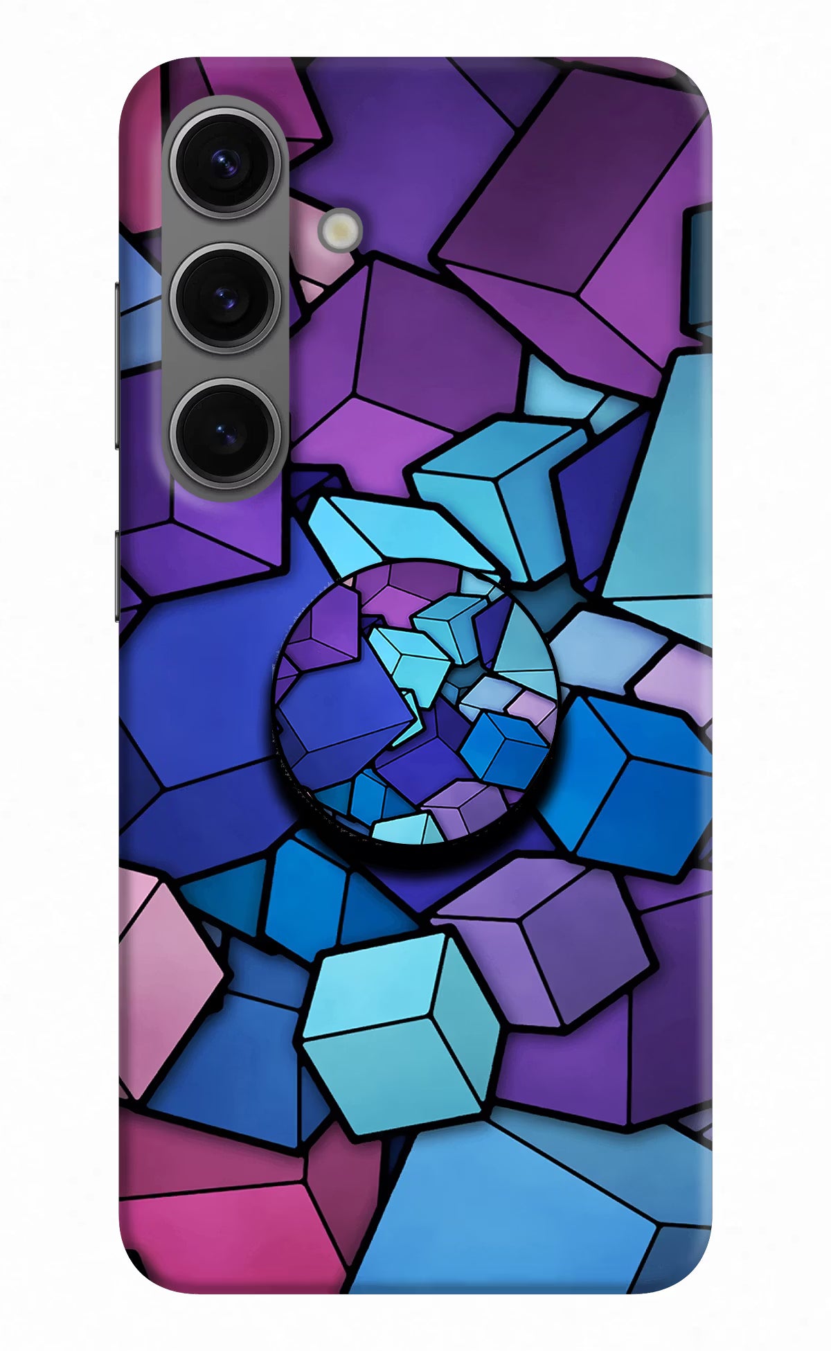 Cubic Abstract Samsung S24 Plus Pop Case by Casekaro