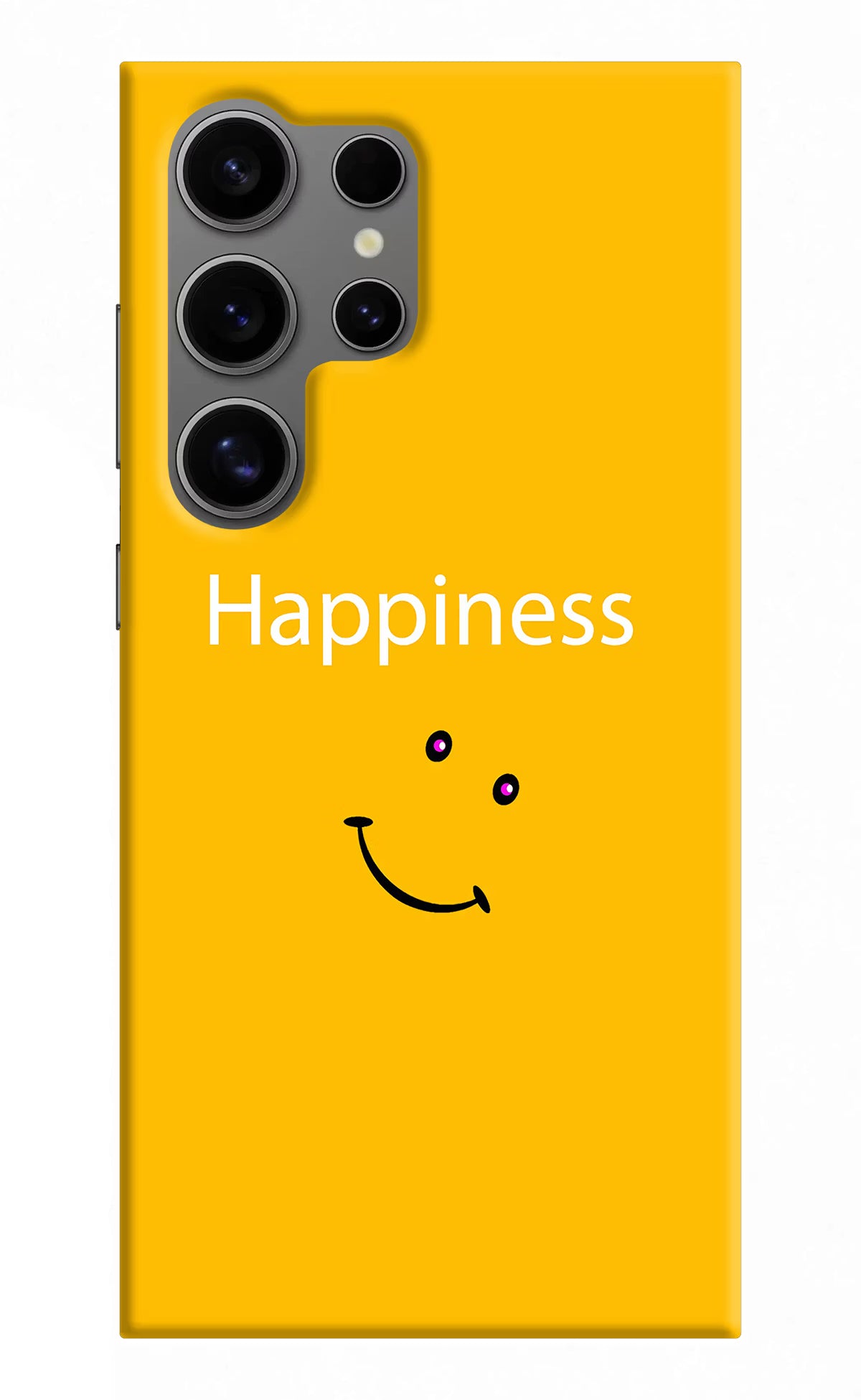 Happiness With Smiley Samsung S24 Ultra Hard Case Back Cover by Casekaro