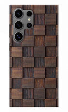 Wooden Cube Design Samsung S24 Ultra Hard Case Back Cover by Casekaro