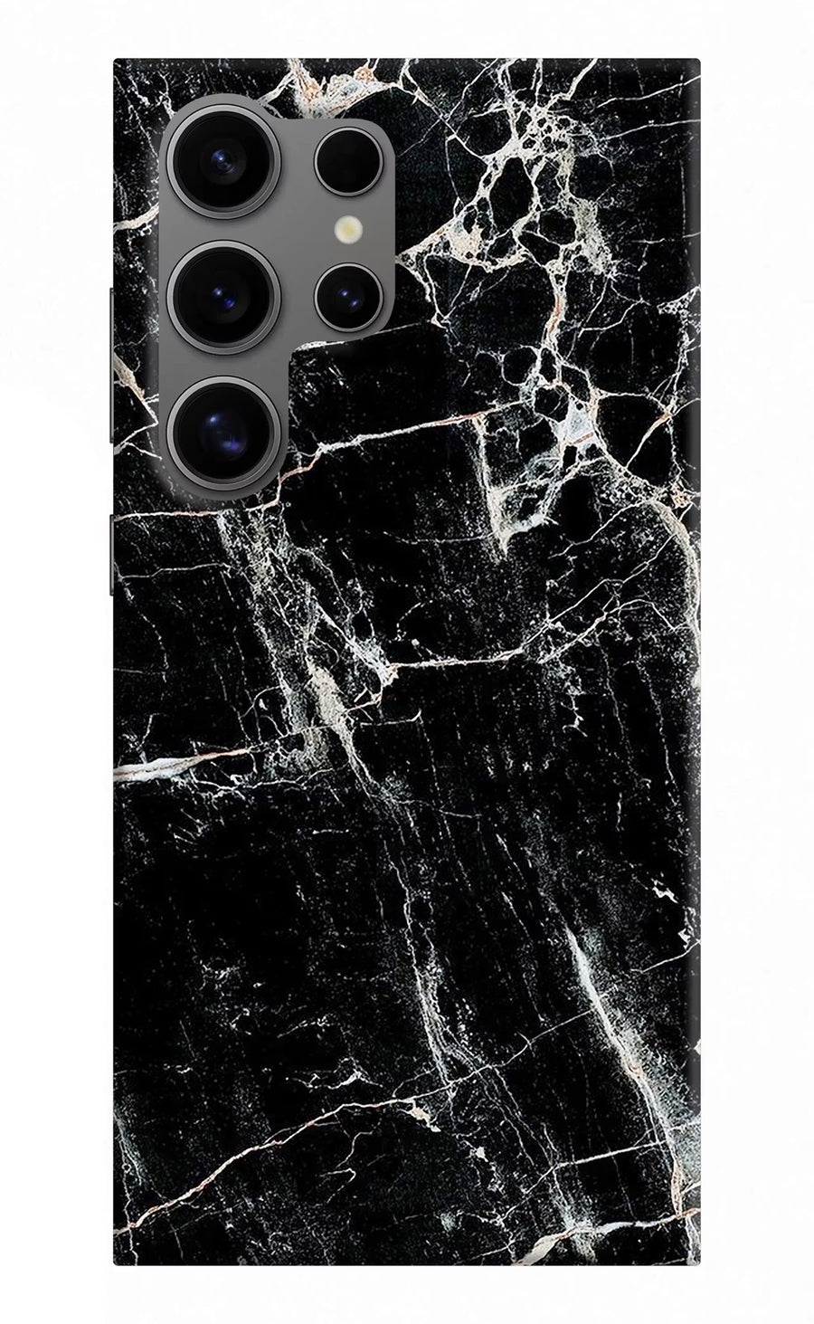 Black Marble Texture Samsung S24 Ultra Back Cover, Hard case