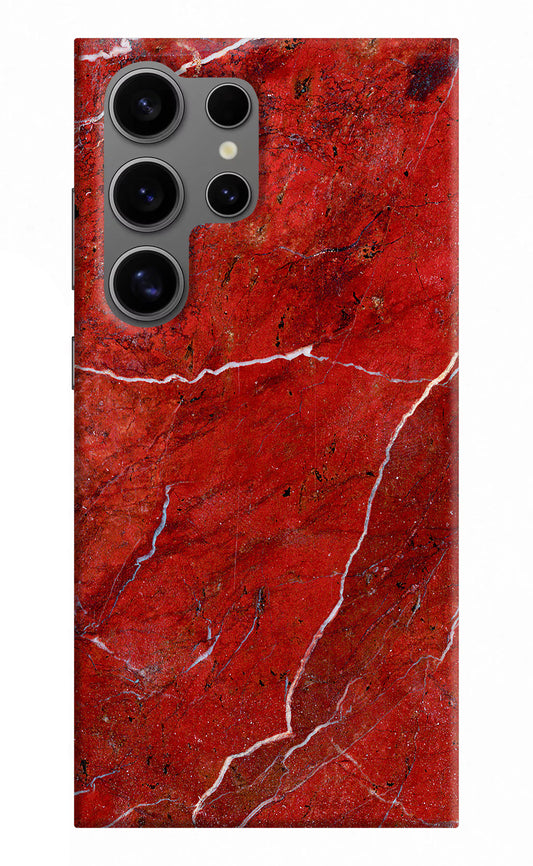 Red Marble Design Samsung S24 Ultra Hard Case Back Cover by Casekaro