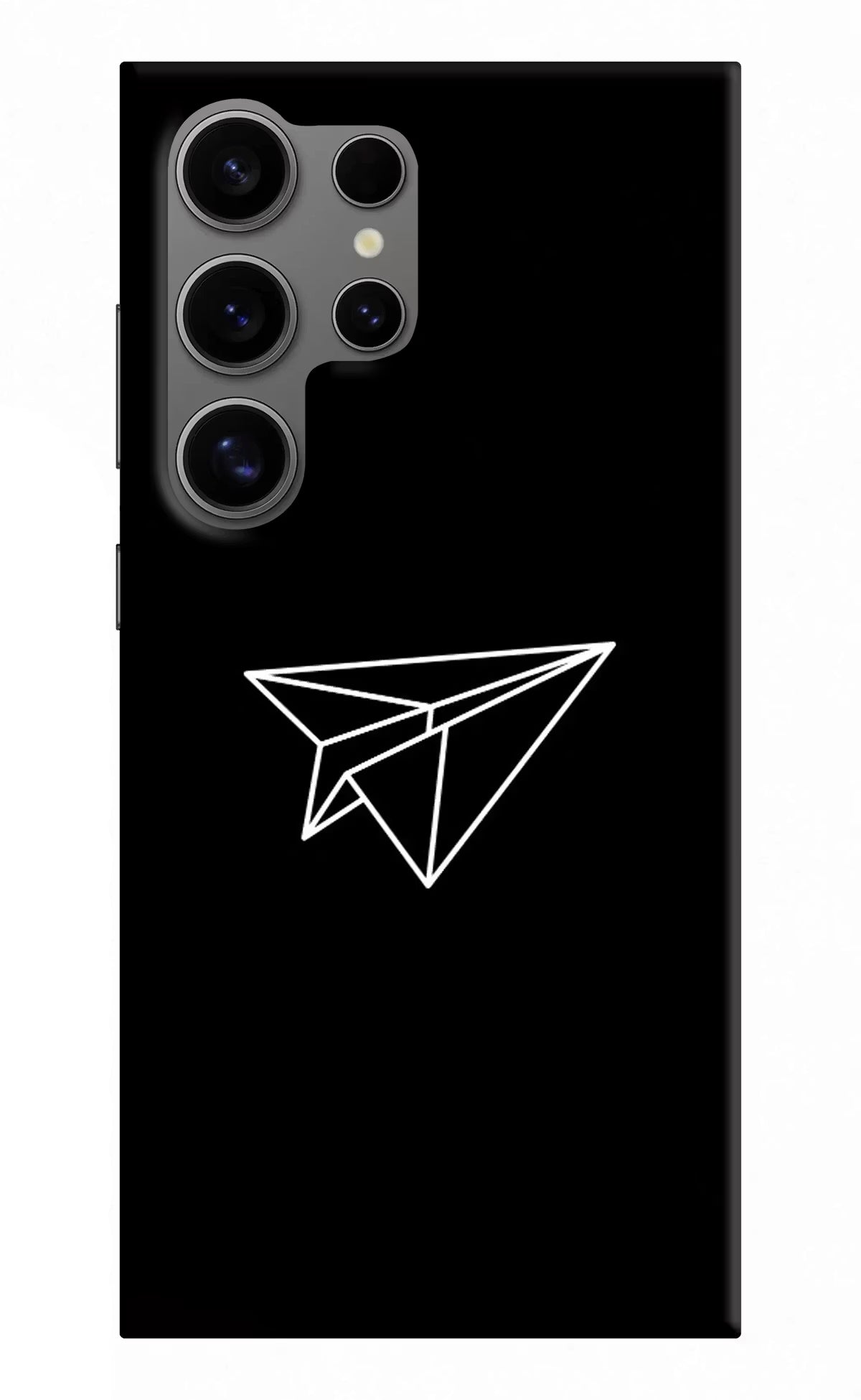 Paper Plane White Samsung S24 Ultra Hard Case Back Cover by Casekaro