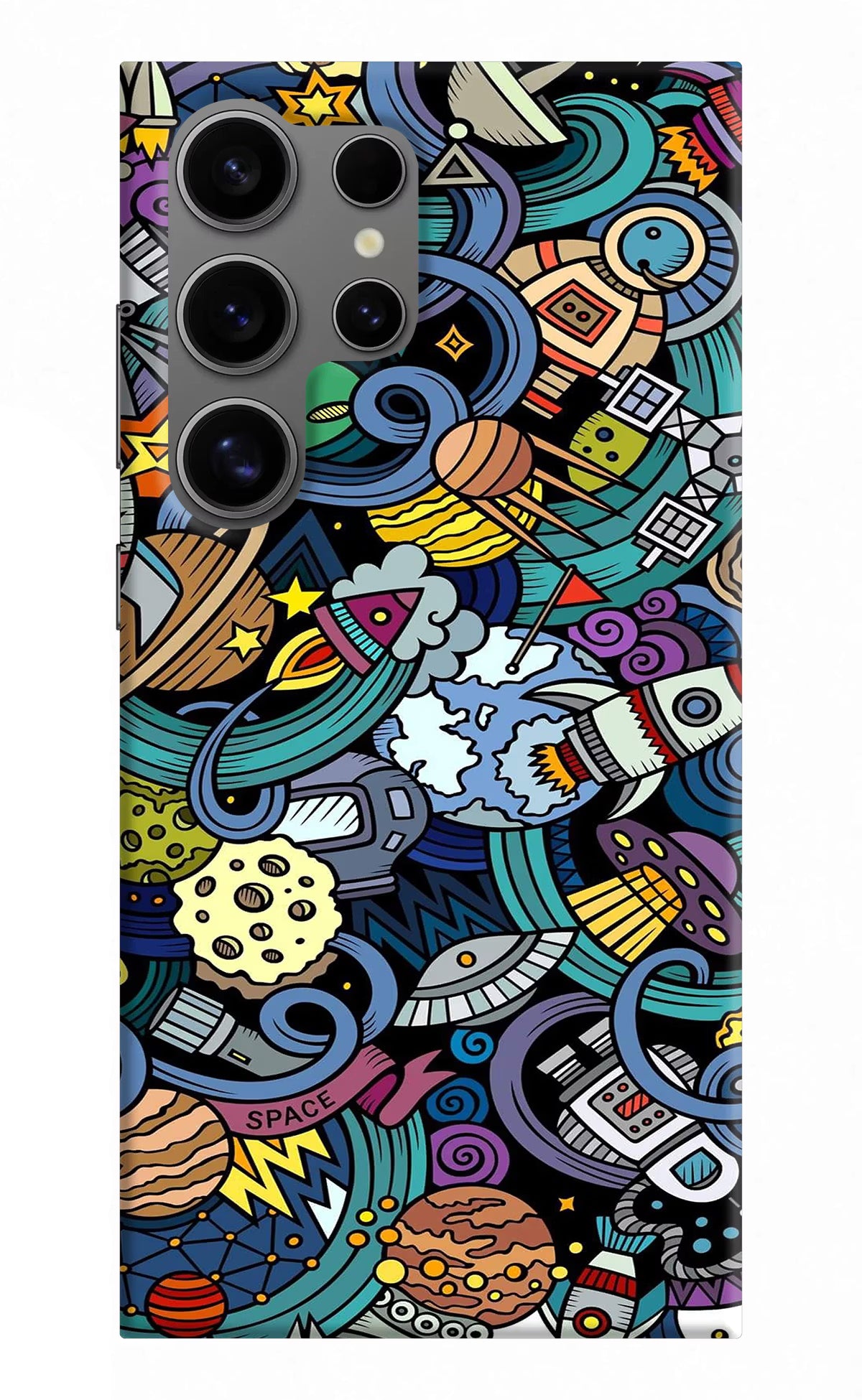 Space Abstract Samsung S24 Ultra Hard Case Back Cover by Casekaro