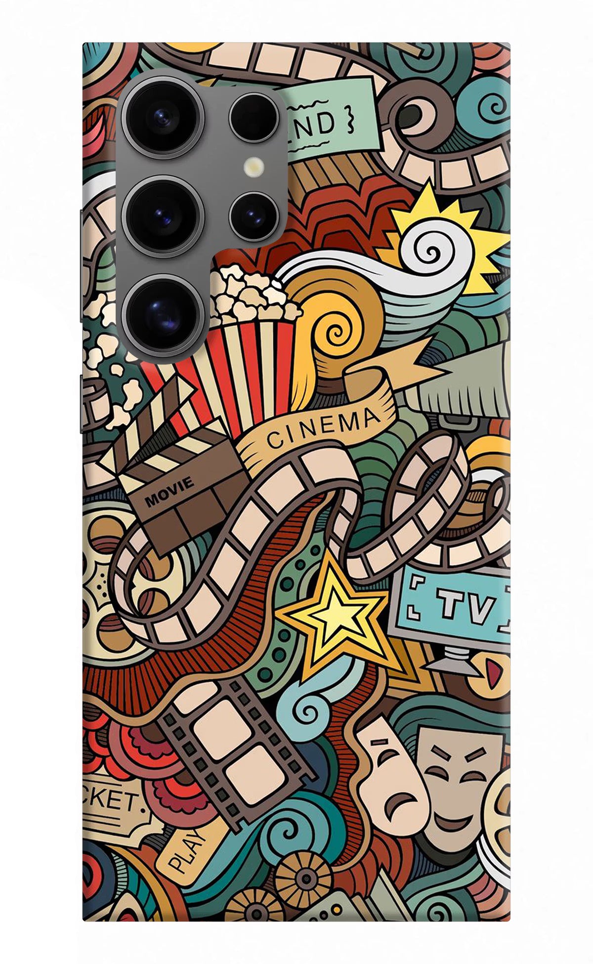 Cinema Abstract Samsung S24 Ultra Hard Case Back Cover by Casekaro