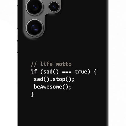 Life Motto Code Samsung S24 Ultra Hard Case Back Cover by Casekaro
