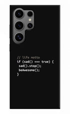 Life Motto Code Samsung S24 Ultra Hard Case Back Cover by Casekaro