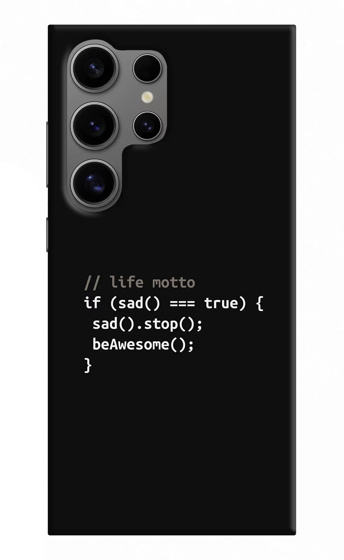 Life Motto Code Samsung S24 Ultra Hard Case Back Cover by Casekaro