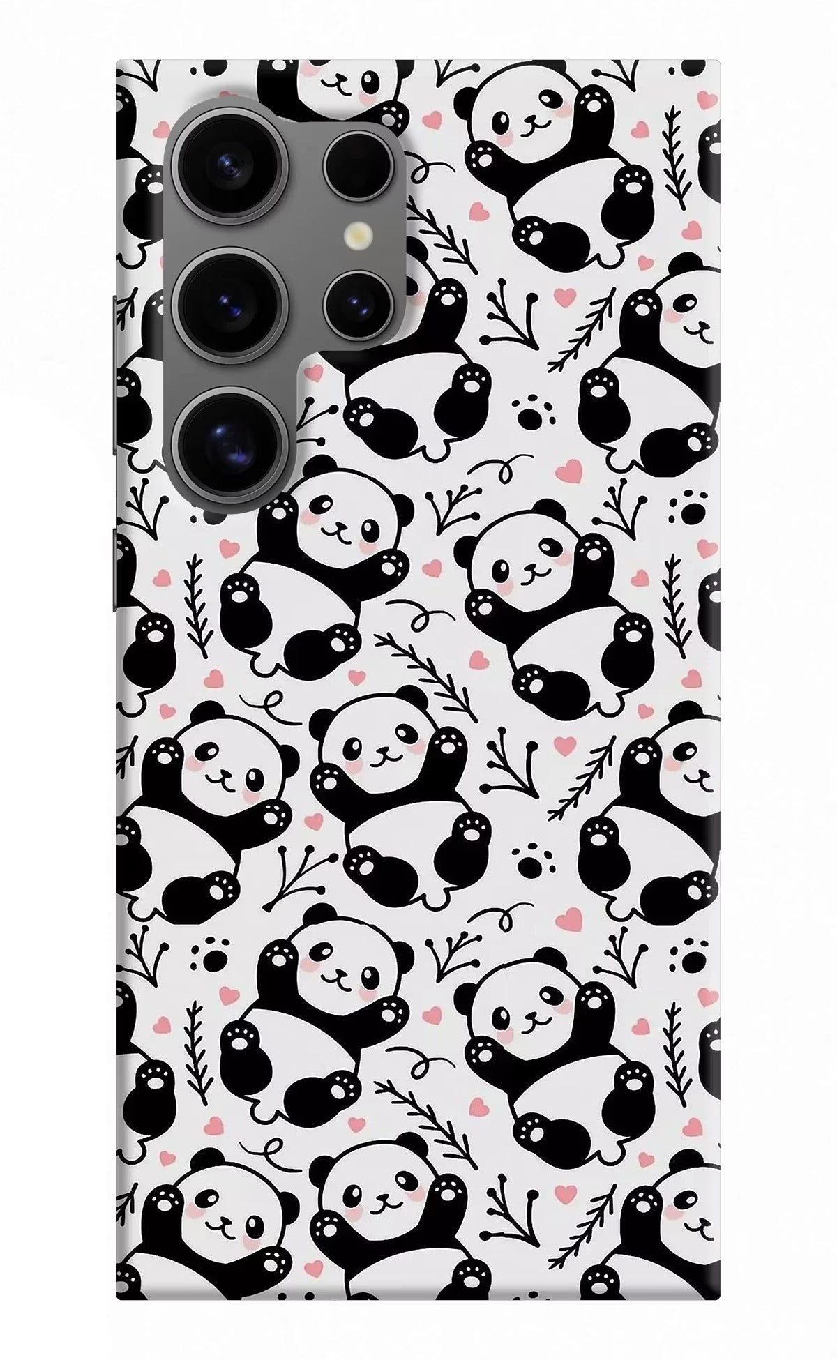 Cute Panda Samsung S24 Ultra Hard Case Back Cover by Casekaro