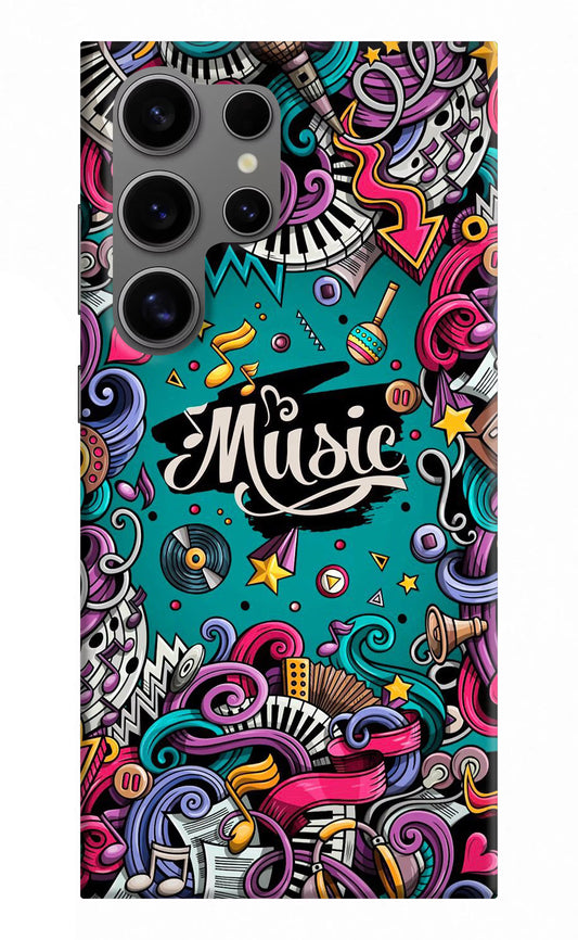 Music Graffiti Samsung S24 Ultra Hard Case Back Cover by Casekaro