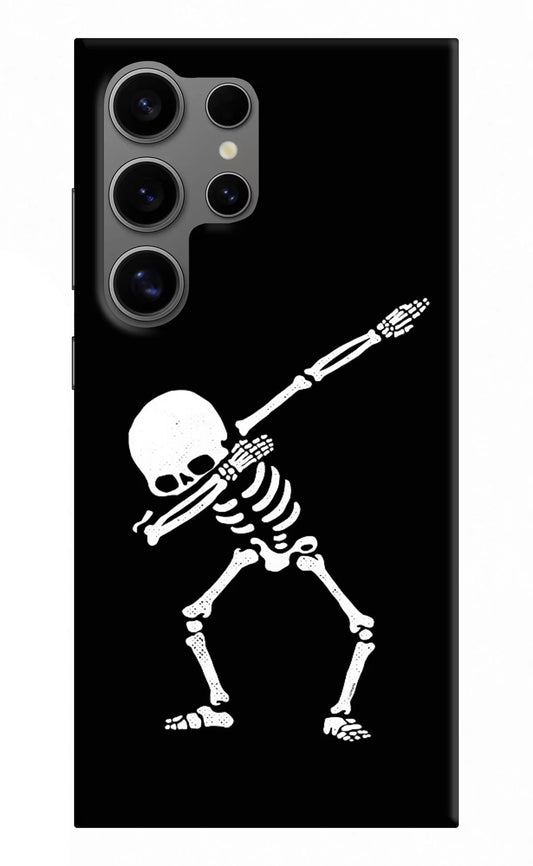 Dabbing Skeleton Art Samsung S24 Ultra Hard Case Back Cover by Casekaro