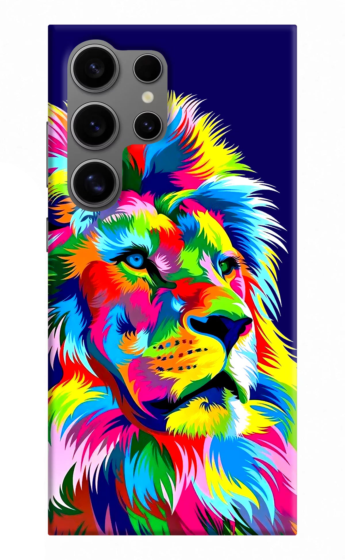 Vector Art Lion Samsung S24 Ultra Hard Case Back Cover by Casekaro