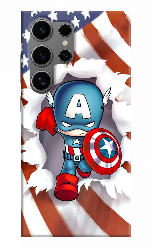 Captain America Samsung S24 Ultra Hard Case Back Cover by Casekaro