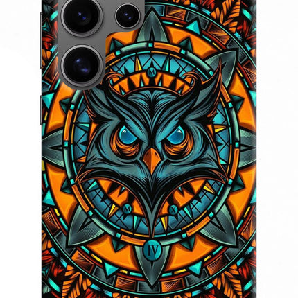 Angry Owl Art Samsung S24 Ultra Hard Case Back Cover by Casekaro