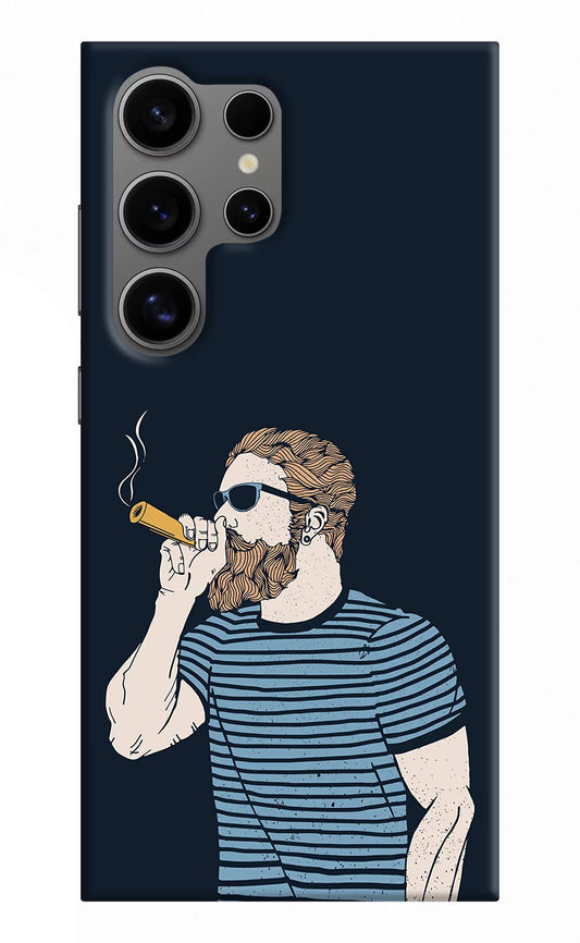 Smoking Samsung S24 Ultra Hard Case Back Cover by Casekaro