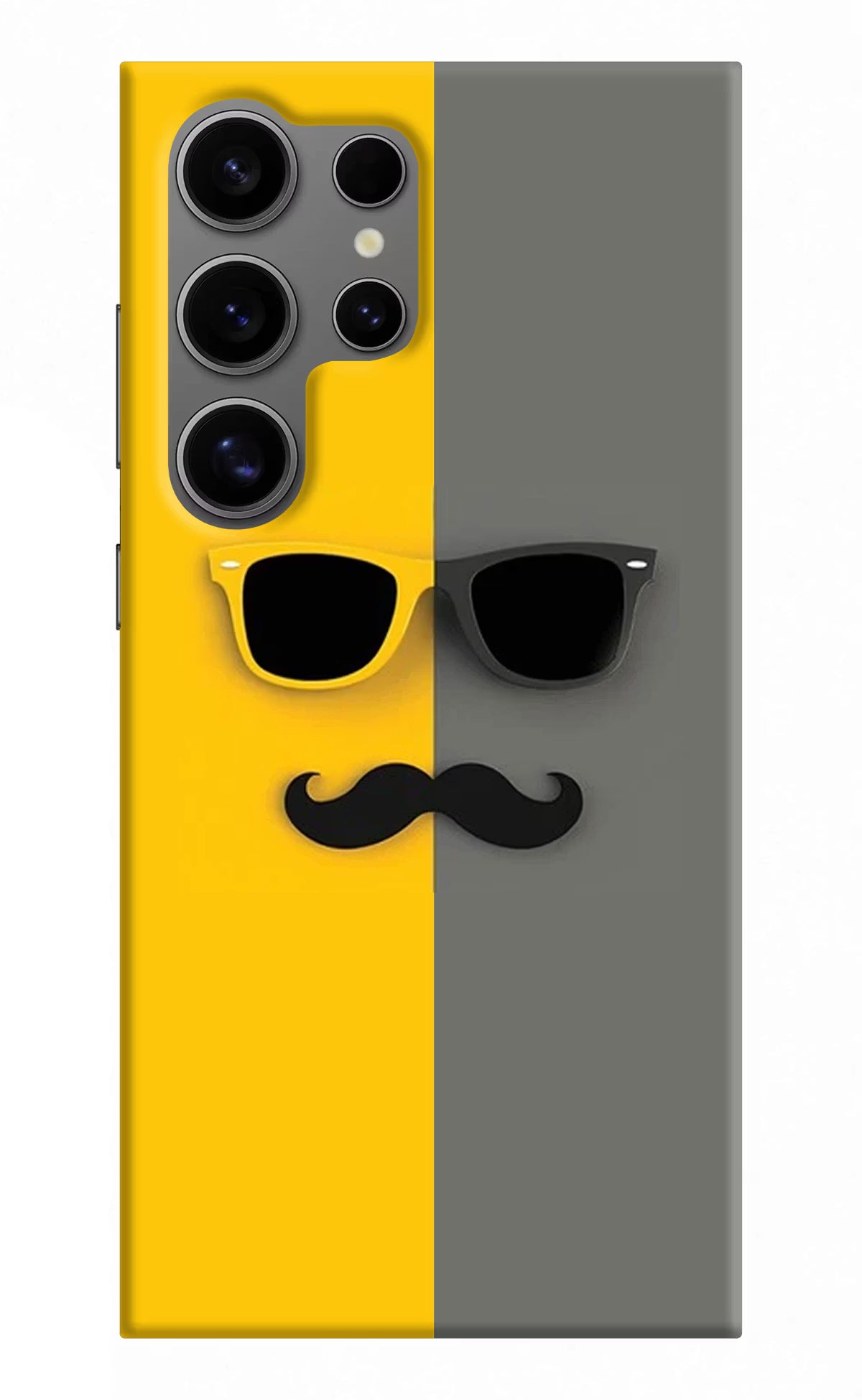 Sunglasses with Mustache Samsung S24 Ultra Hard Case Back Cover by Casekaro